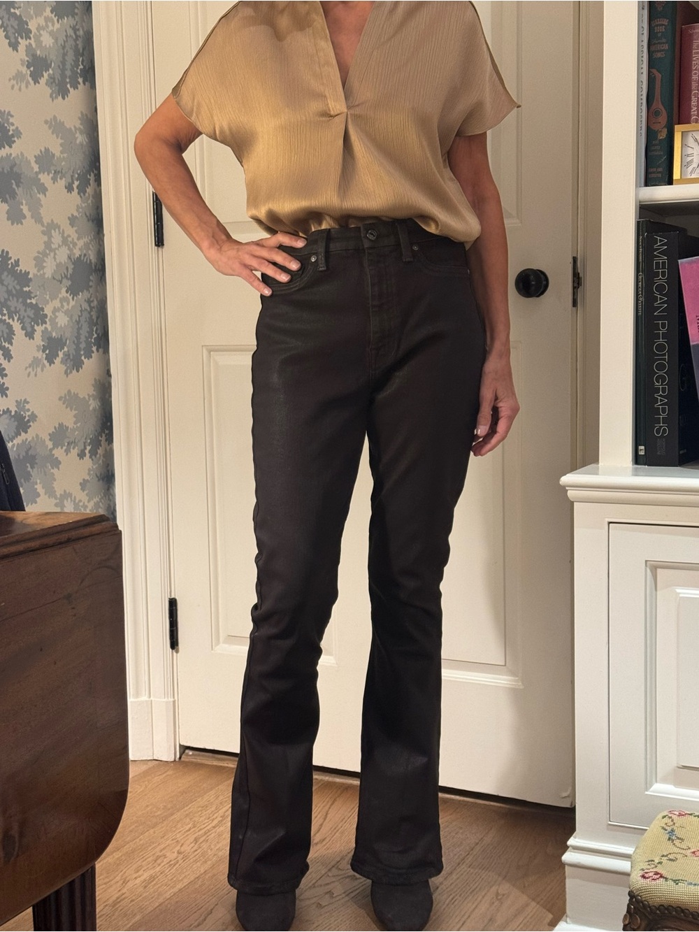 7 For All Mankind Dark Brown Flare Jeans